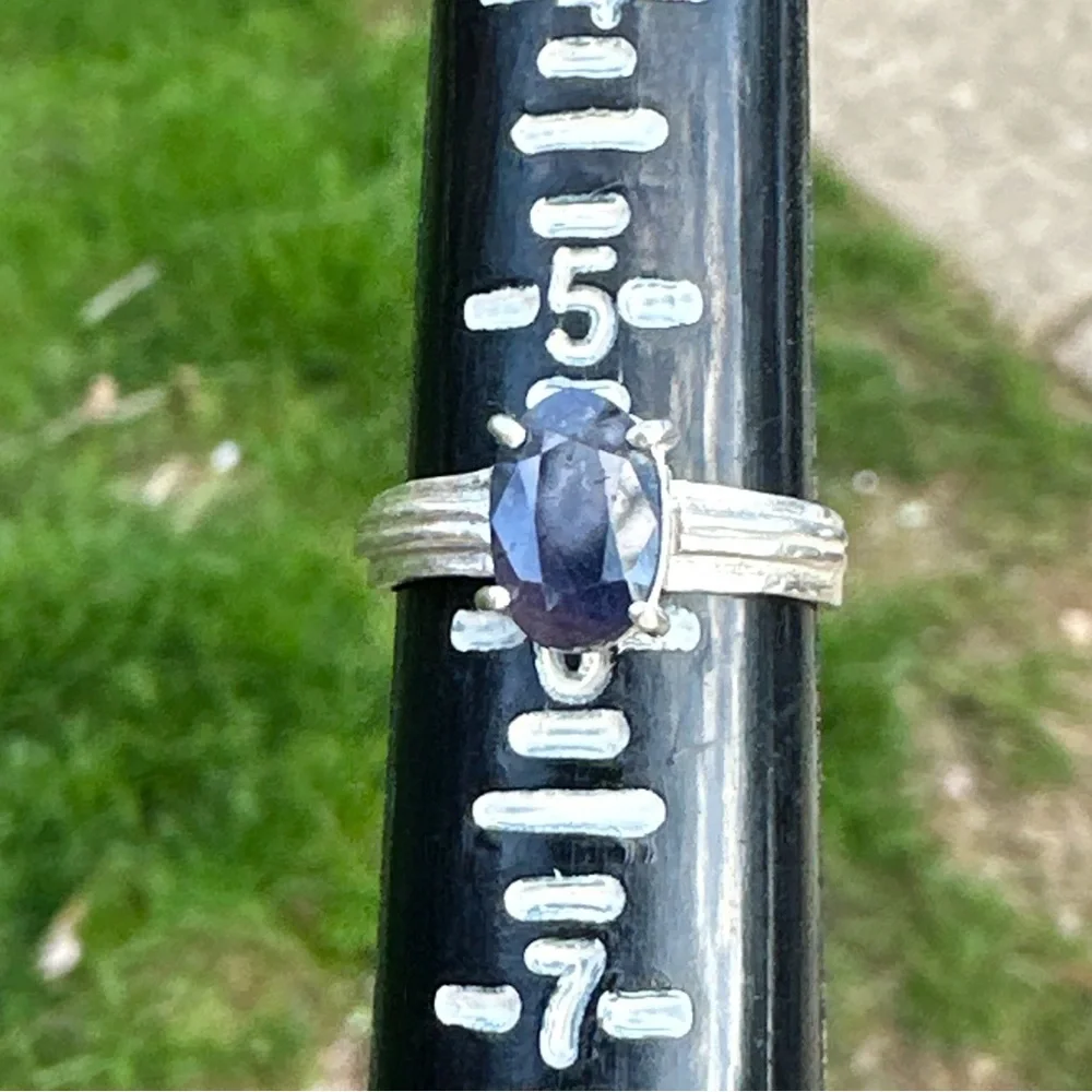 Natural beautiful Sapphire from Kashmir 13.20 Ct Ring Silver 925 - Picture 7 of 12